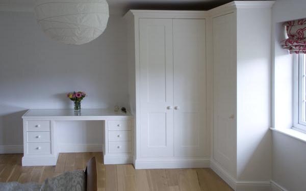 Fitted shaker wardrobe with dressing table
